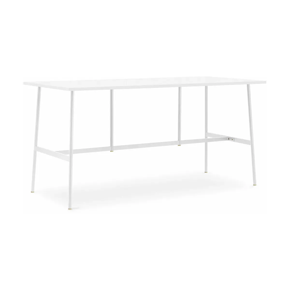 Table de bar en stratifié et laiton blanc 190 x 90 cm Union blanc - Normann Copenhage