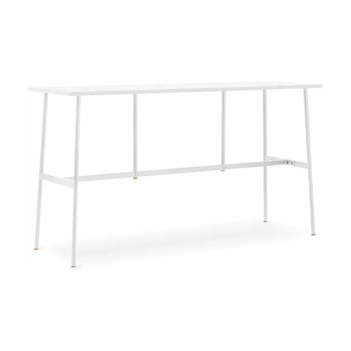Table haute en stratifié et laiton blanc 190 x 90 cm Union blanc - Normann Copenhagen