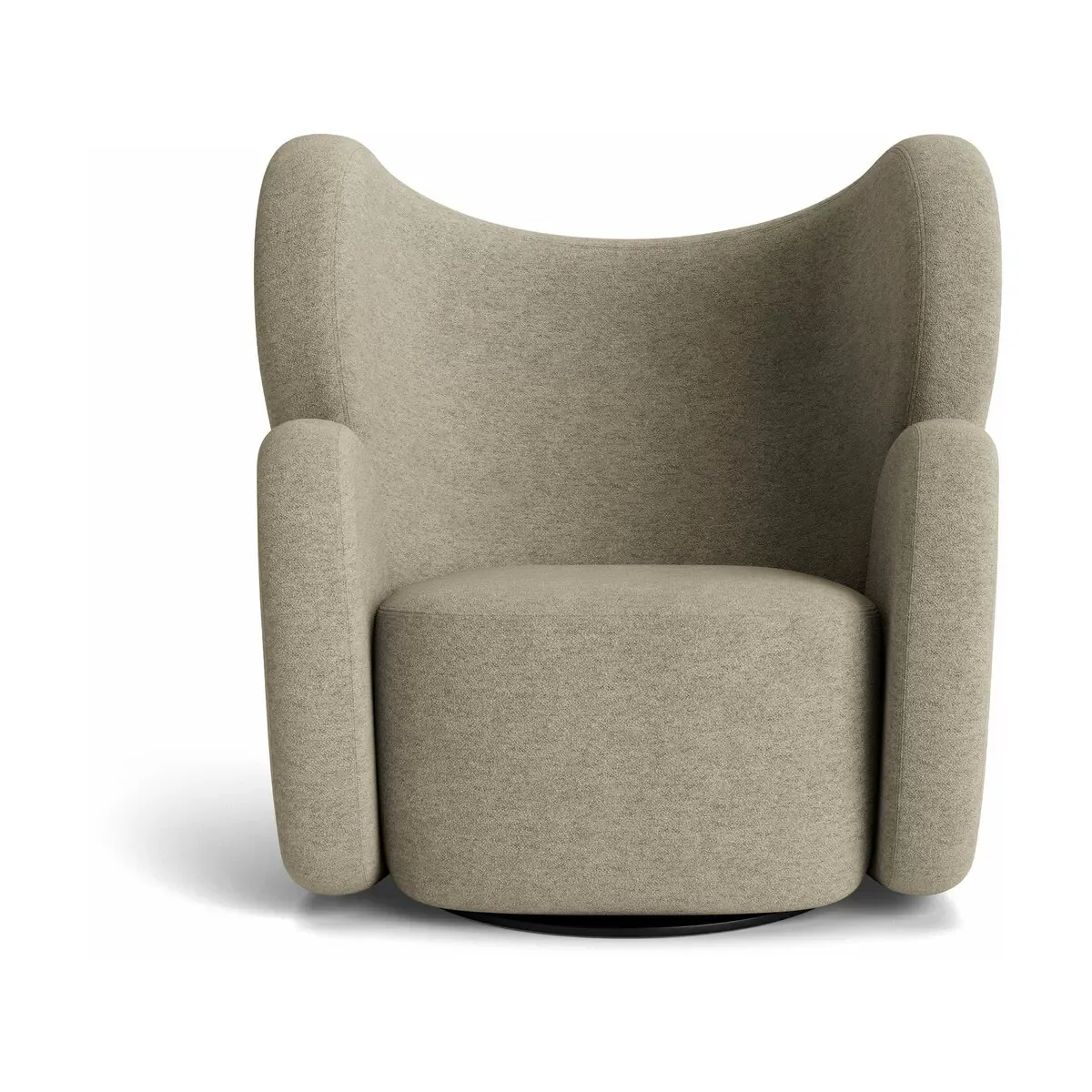 Fauteuil en pivotant en tissu bouclé Barnum Col 3 Big Big Chair - NORR11