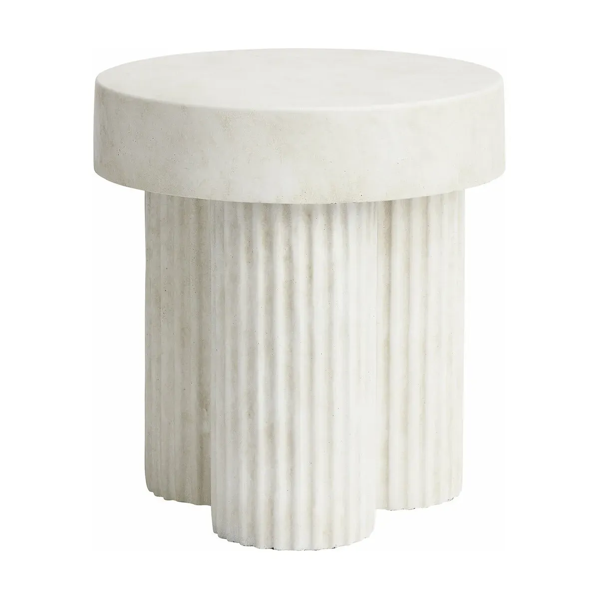 Table d'appoint en fibre de béton blanche sur aluminium moulé 45 cm Gear - NORR11