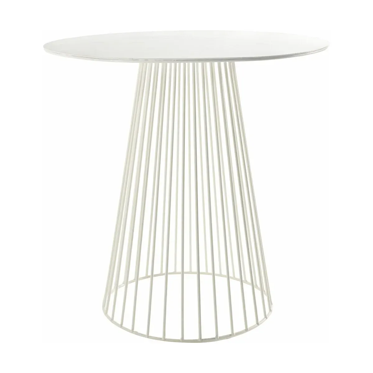 Table d'appoint ronde et blanche en métal 50cm x 50cm Garbo - Serax