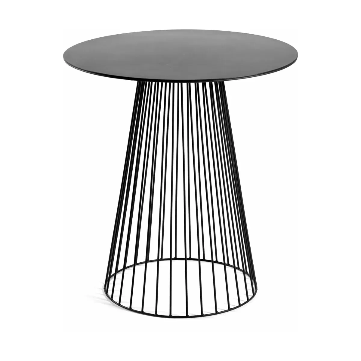 Table d'appoint ronde et noire en métal 60cm x 65cm Garbo - Serax