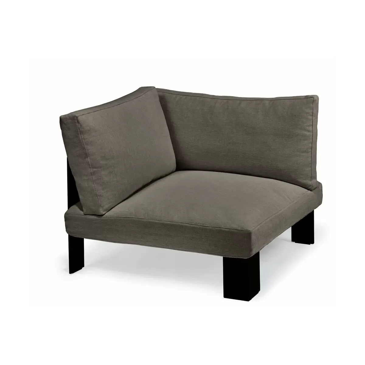 Banc d'intérieur d'angle avec coussins couleur sépia 91x91x58 B. Mombaers - Serax