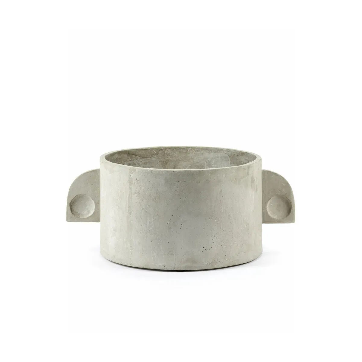 Pot art déco en béton ovale gris clair 43cm - Serax