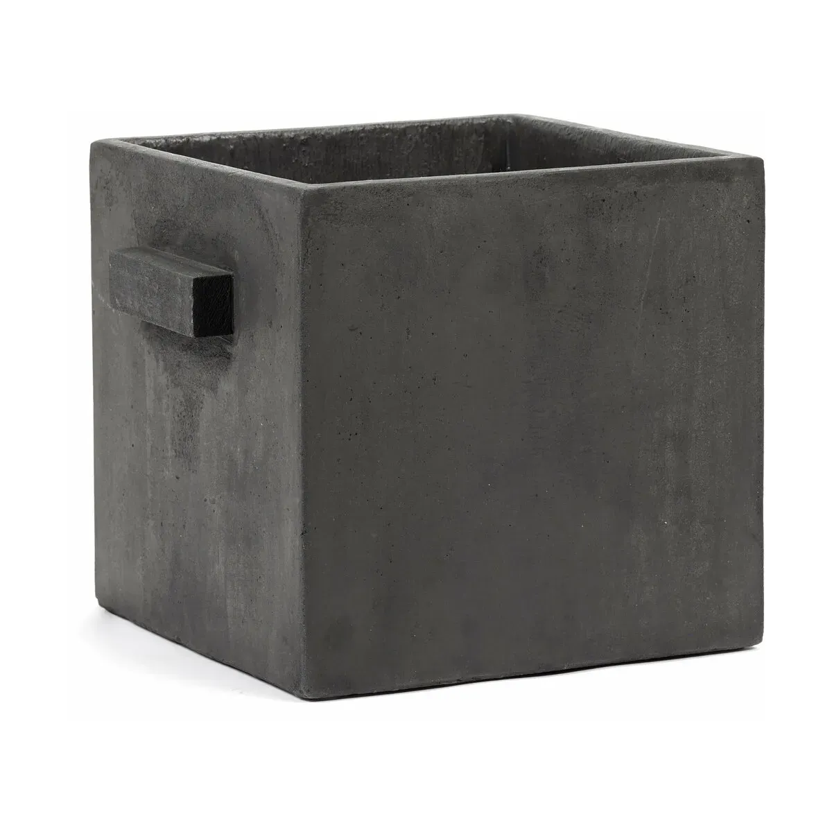 Pot de fleurs en béton carré noir 33cm - Serax