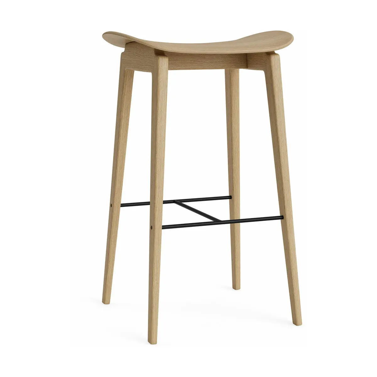 Tabouret de bar en chêne naturel 65 cm NY11 - NORR11