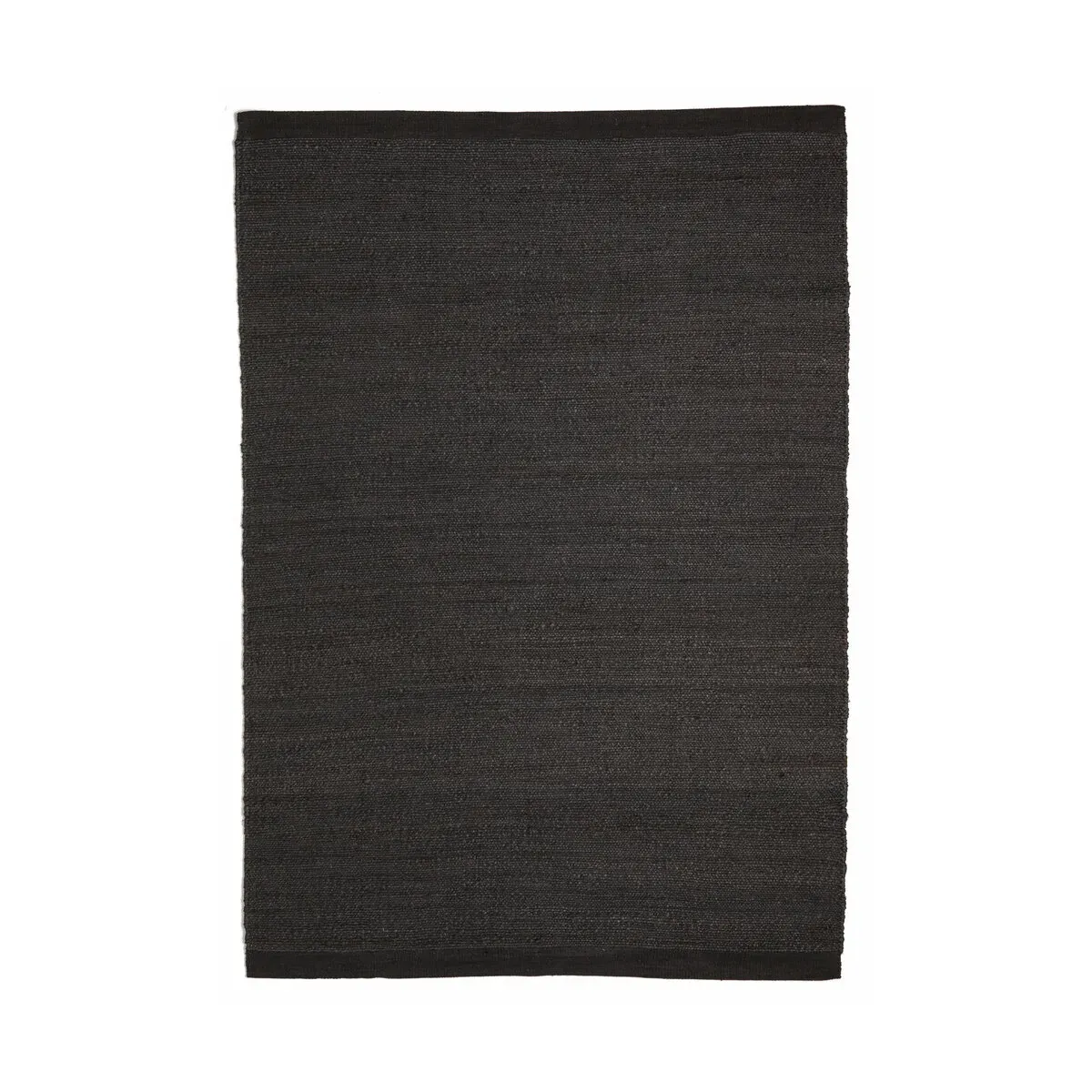Tapis dhurrie en jute noir 170x240 cm Herb - Nanimarquina