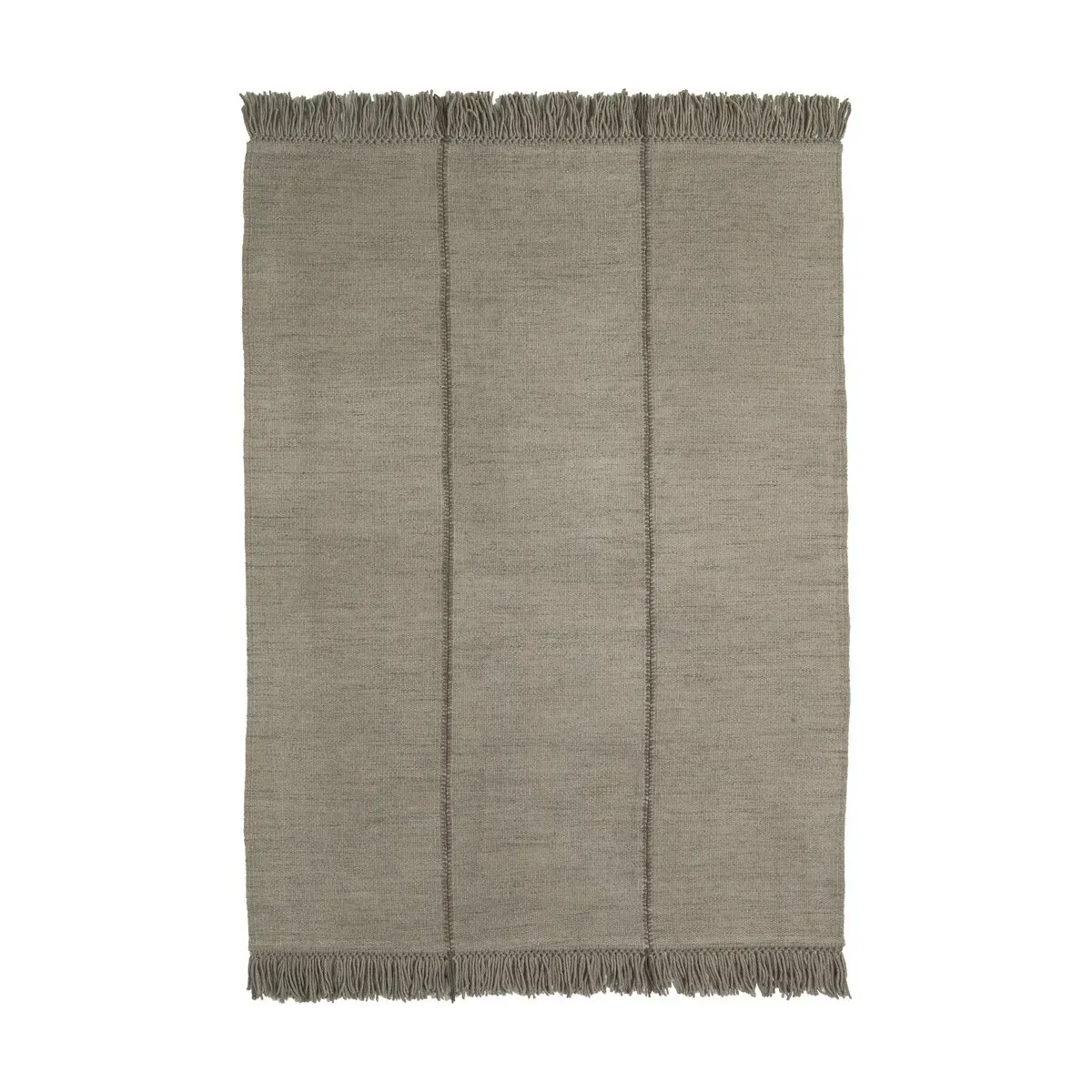 Tapis dhurrie en laine gris pierre 200x300 cm Mia - Nanimarquina