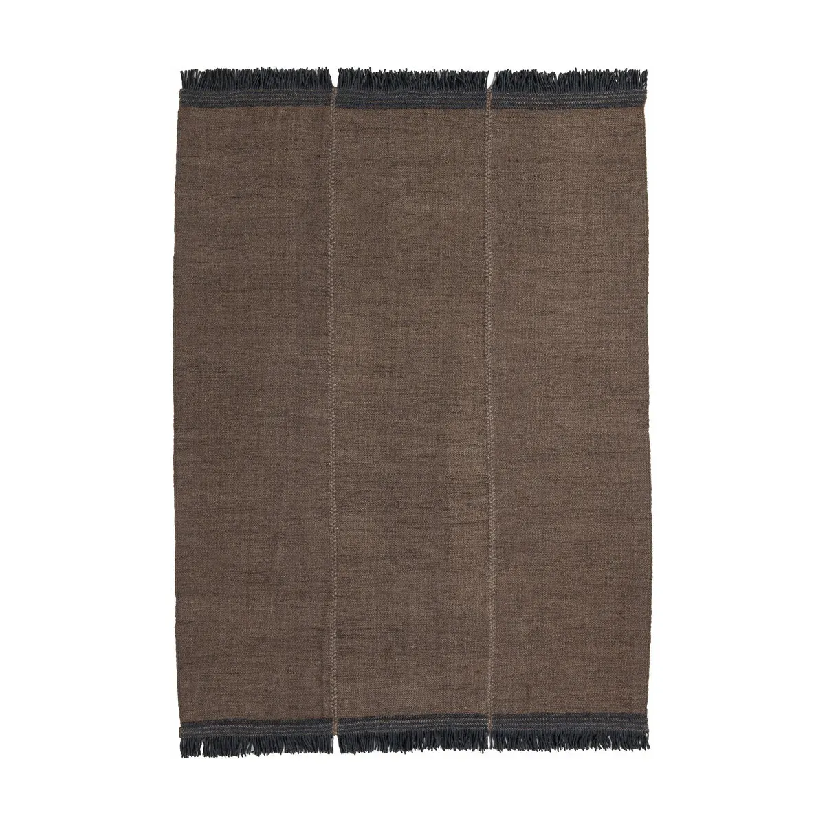 Tapis dhurrie en laine marron 200x300 cm Mia - Nanimarquina