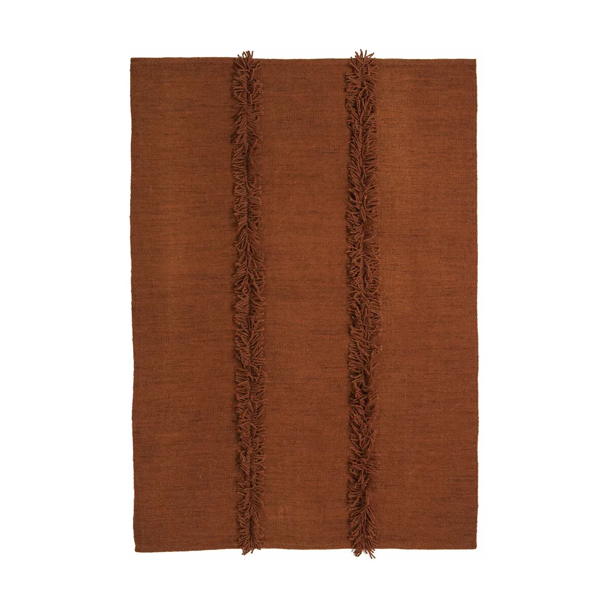 Tapis dhurrie en laine rouge brique 170x240 cm Mia - Nanimarquina