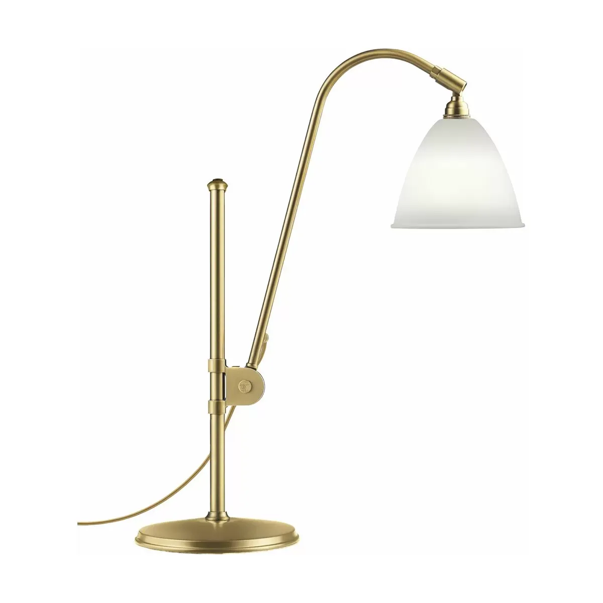 Lampe de table crème base dorée en laiton BL1 - Gubi