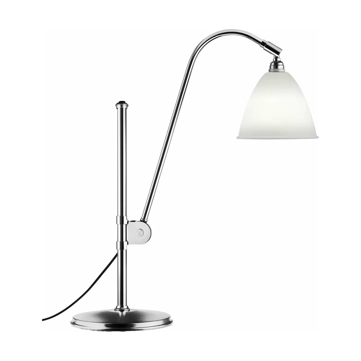 Lampe de table crème base argenté en laiton BL1 - Gubi