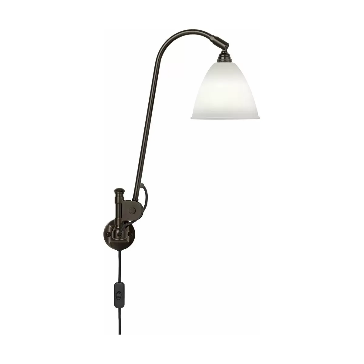 Lampe murale crème base noir en laiton BL6 - Gubi