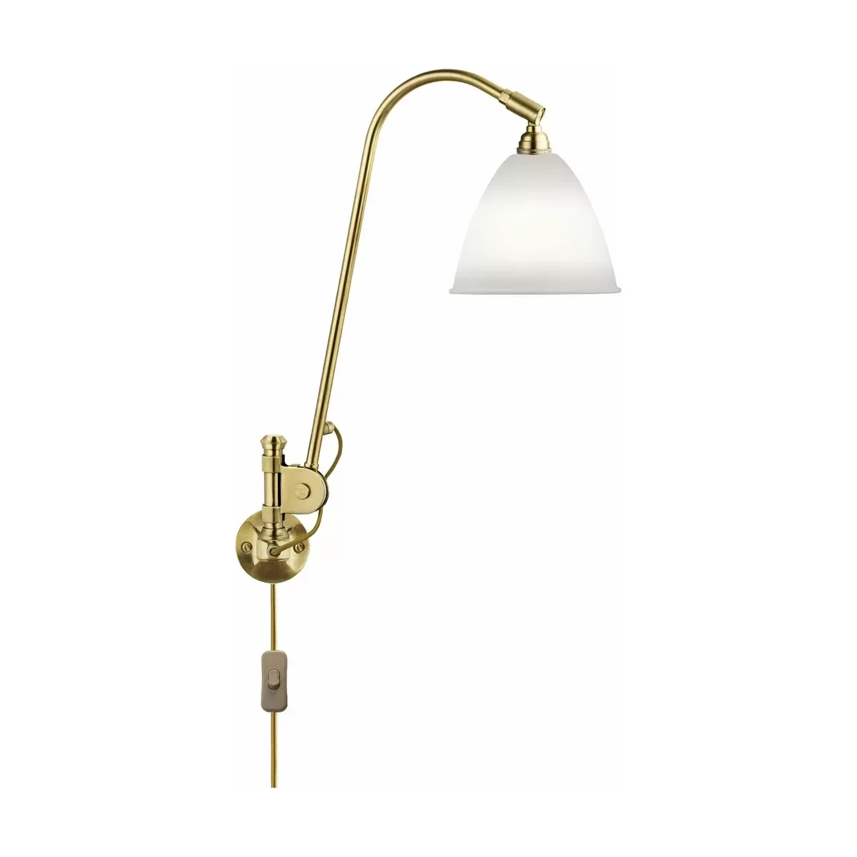 Lampe murale crème base dorée en laiton BL6 - Gubi
