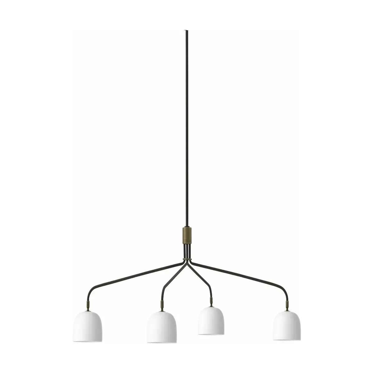 Lustre à 4 bras longs blanc Howard Chandelier - Gubi