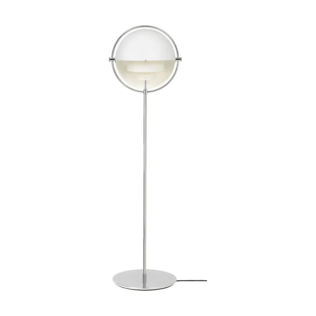 Lampadaire blanc base argenté Multi-Lite - Gubi