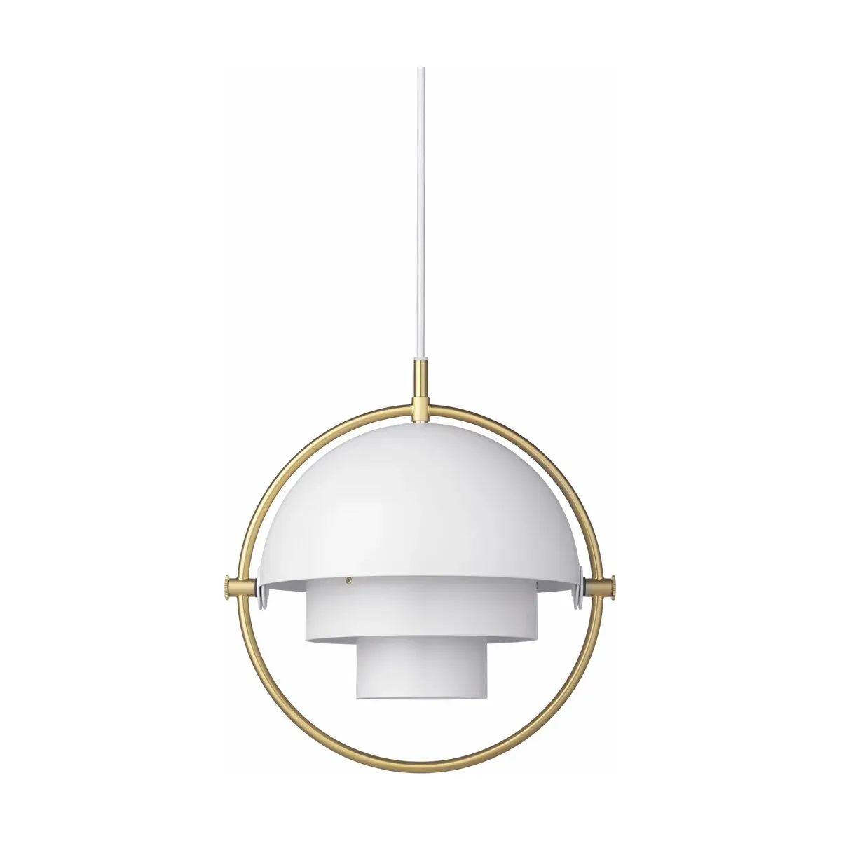 Suspension blanche base dorée 28 cm Multi-Lite - Gubi