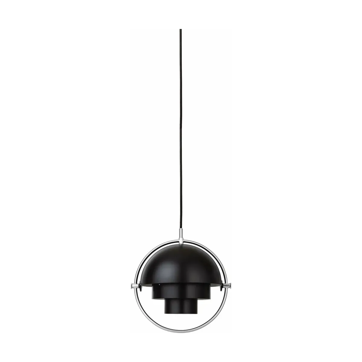 Suspension noire base argenté 28 cm Multi-Lite - Gubi