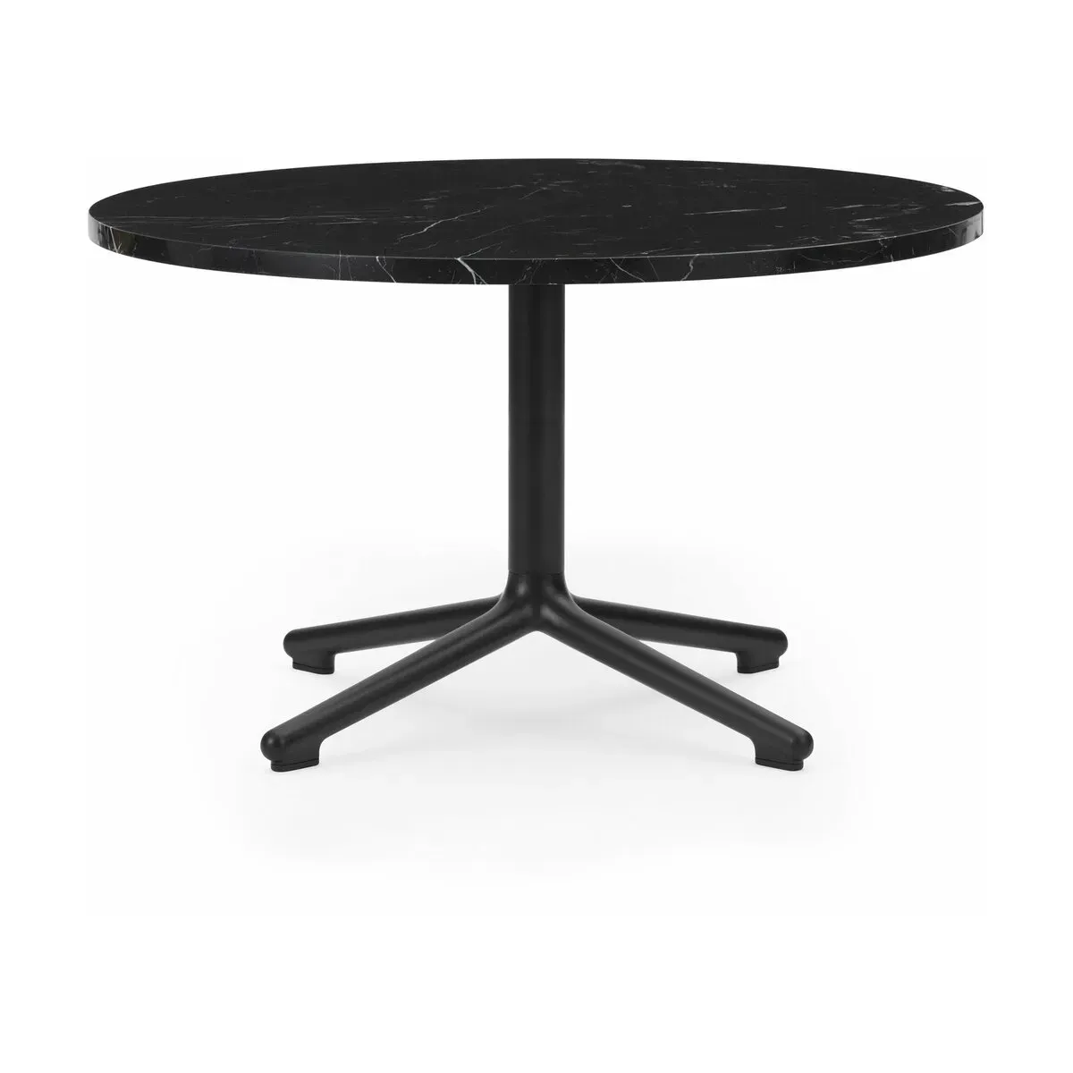 Table basse en aluminium noir et en marbre 70 cm Lunar Marble - Normann Copenhagen