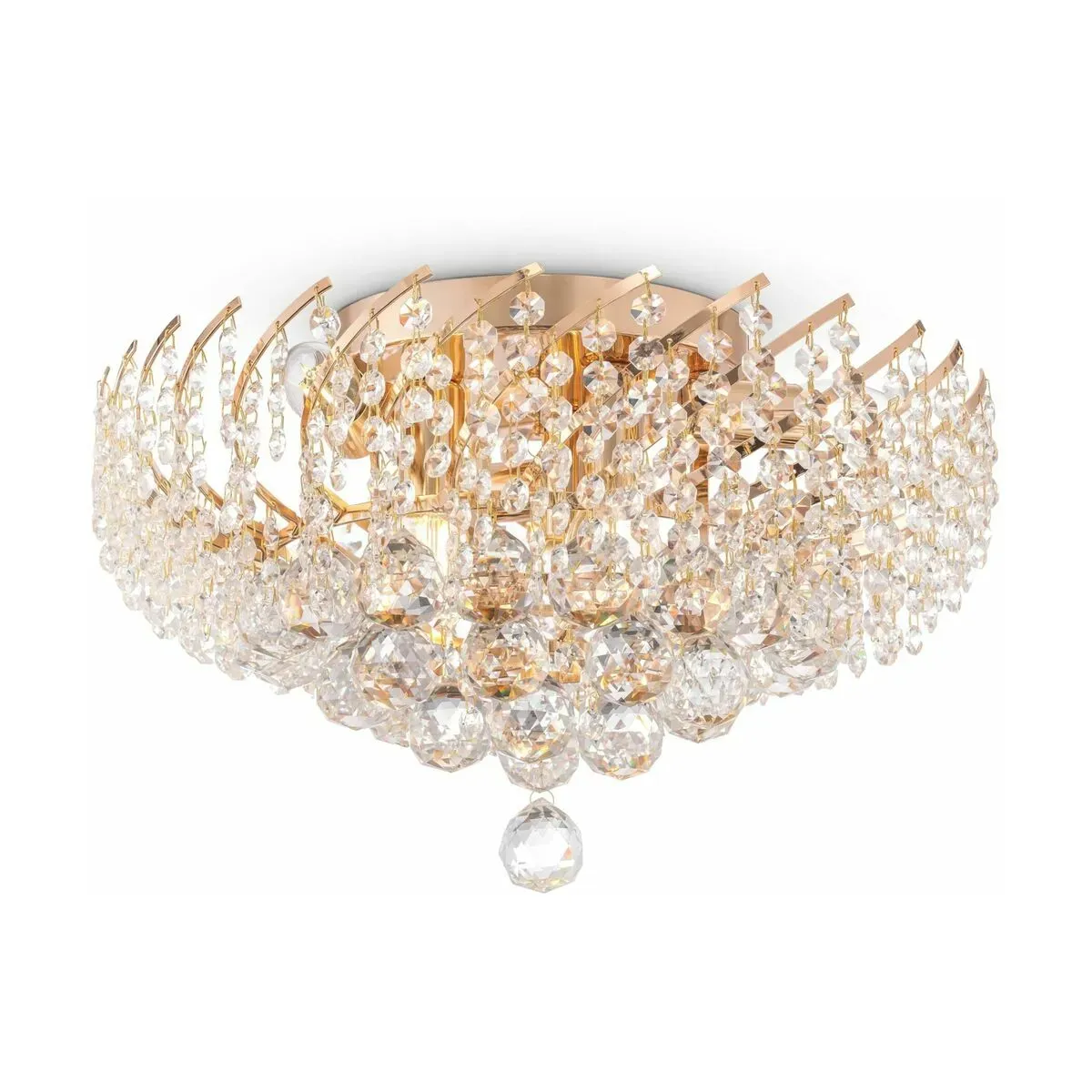 Plafonnier en métal doré 6 ampoules Karolina - Maytoni