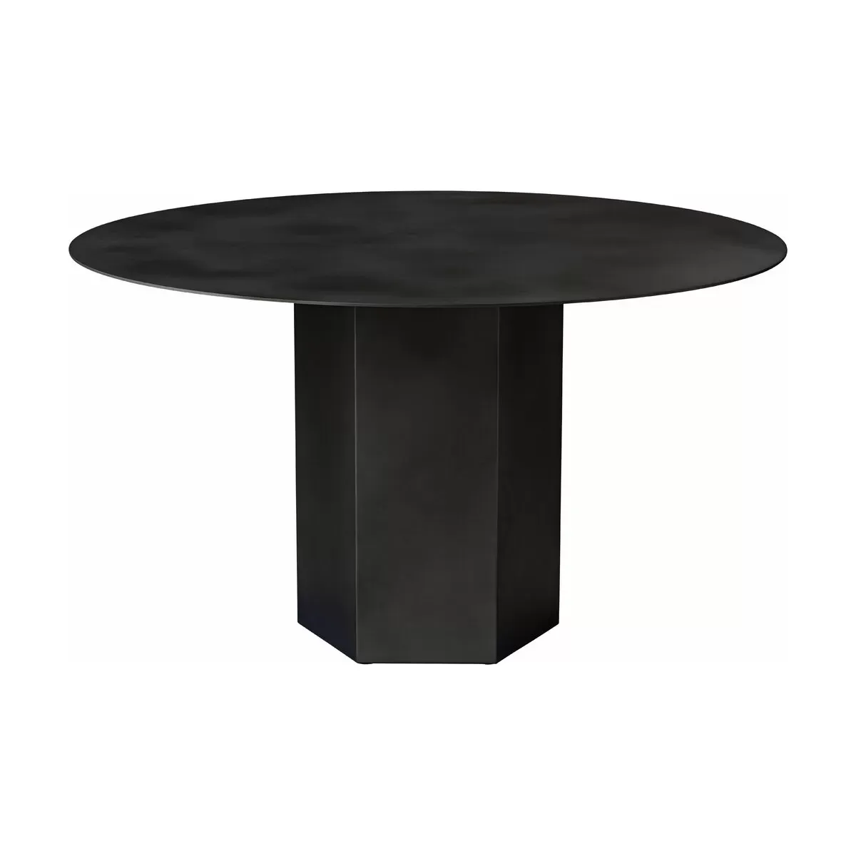 Table à manger ronde en acier noir minuit Epic - Gubi