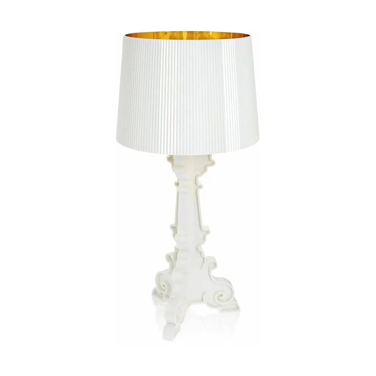 Lampe à hauteur réglable blanc et doré Bourgie - Kartell