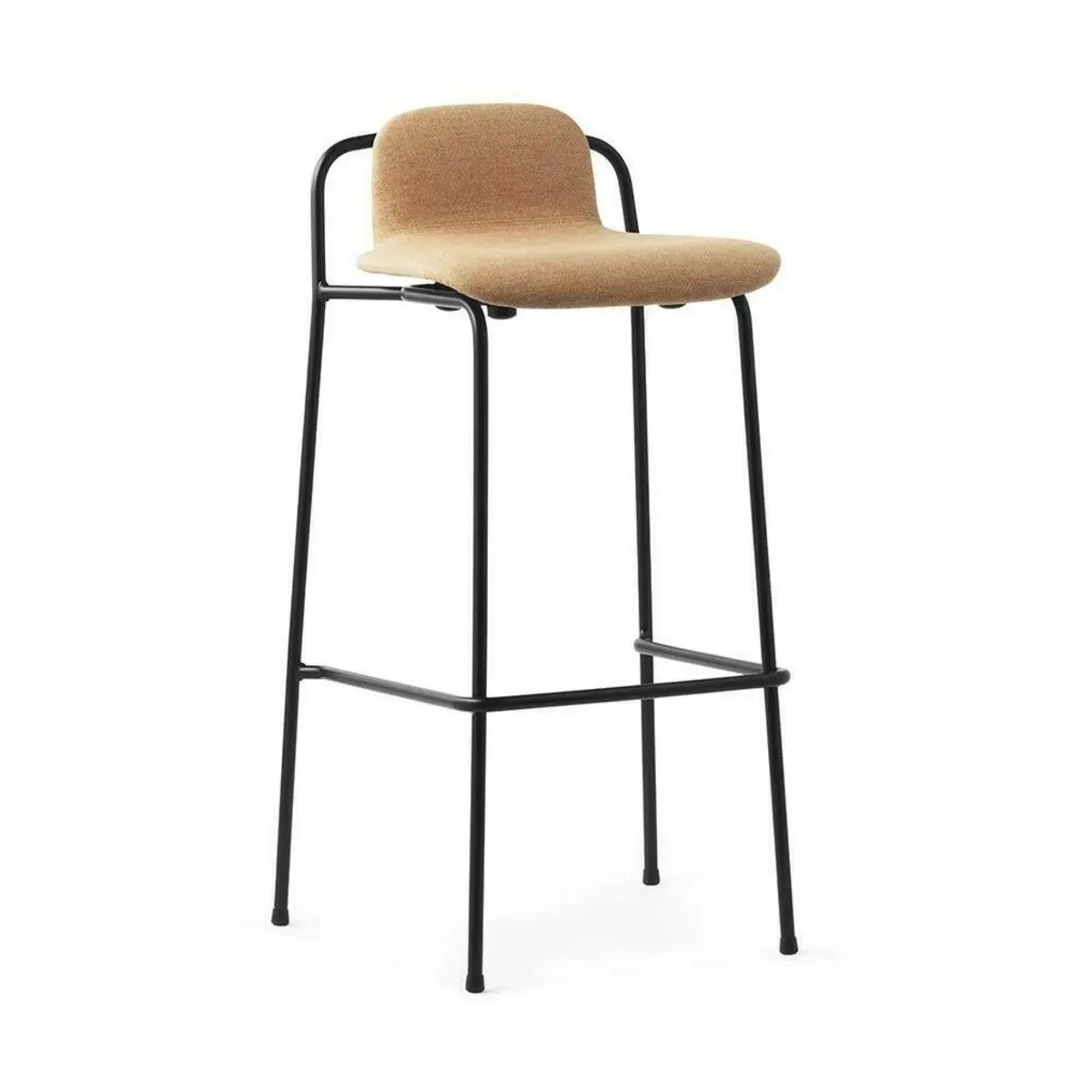 Tabouret de bar Studio 75 Cm Full Upholstery Black Steel - Normann Copenhagen