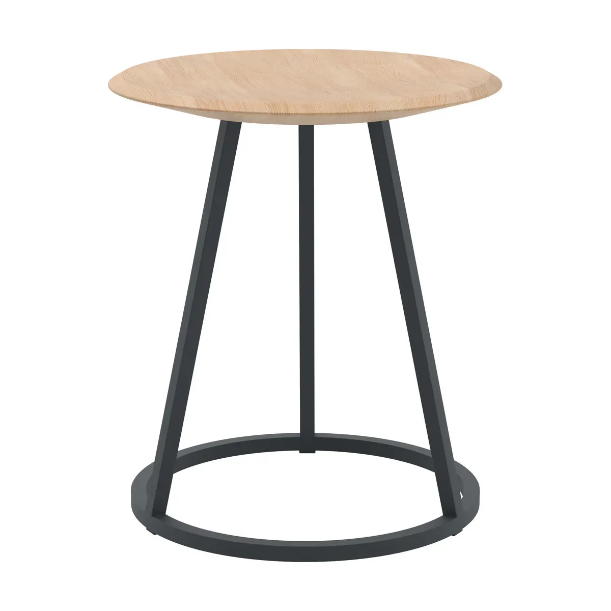 Tabouret en chêne naturel et gris ardoise mat 45 cm Gustave - Hartô