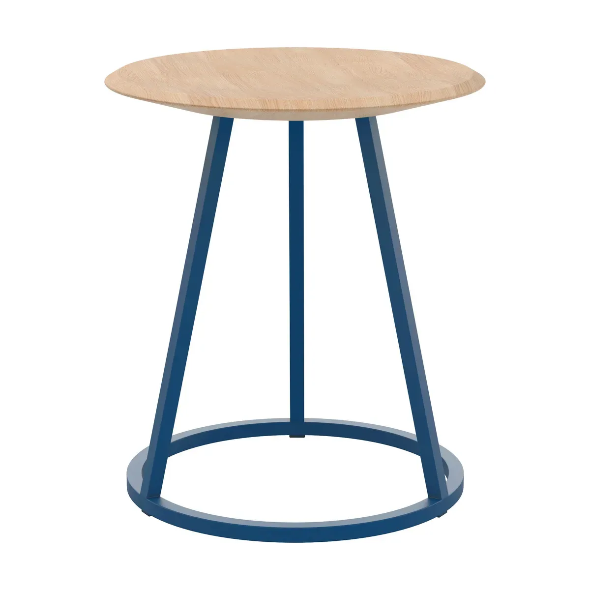 Tabouret en chêne naturel et bleu mat 45 cm Gustave - Hartô
