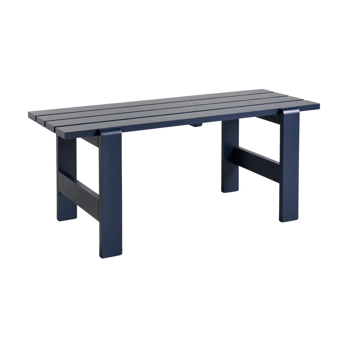 Table en pin laqué bleu métal 180 x 66 x 74 cm Weekday - Hay