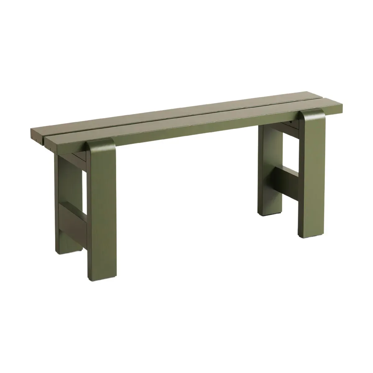 Banc en pin laqué olive 111 x 23 x 45 cm Weekday - Hay