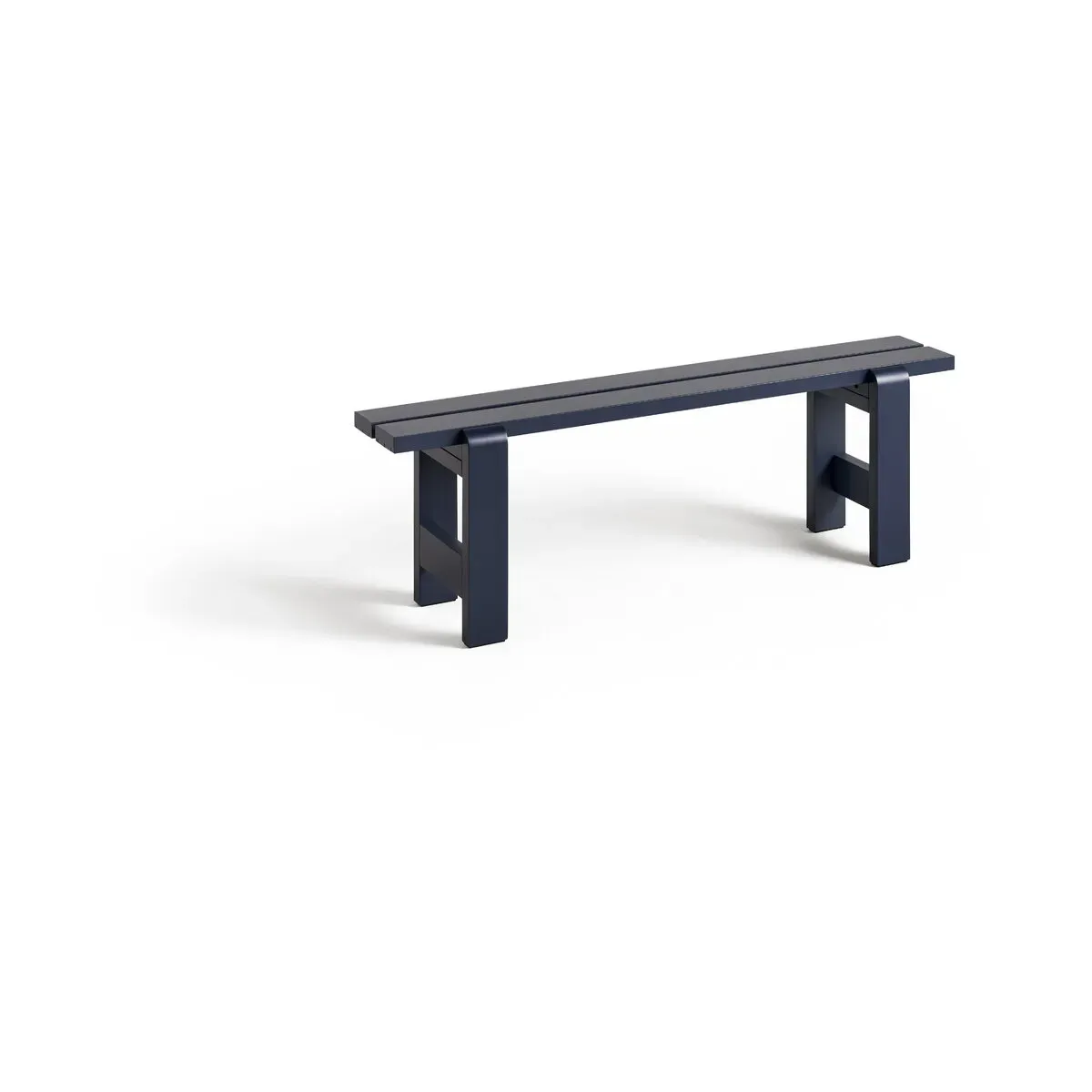 Banc en pin laqué bleu métal 111 x 23 x 45 cm Weekday - Hay