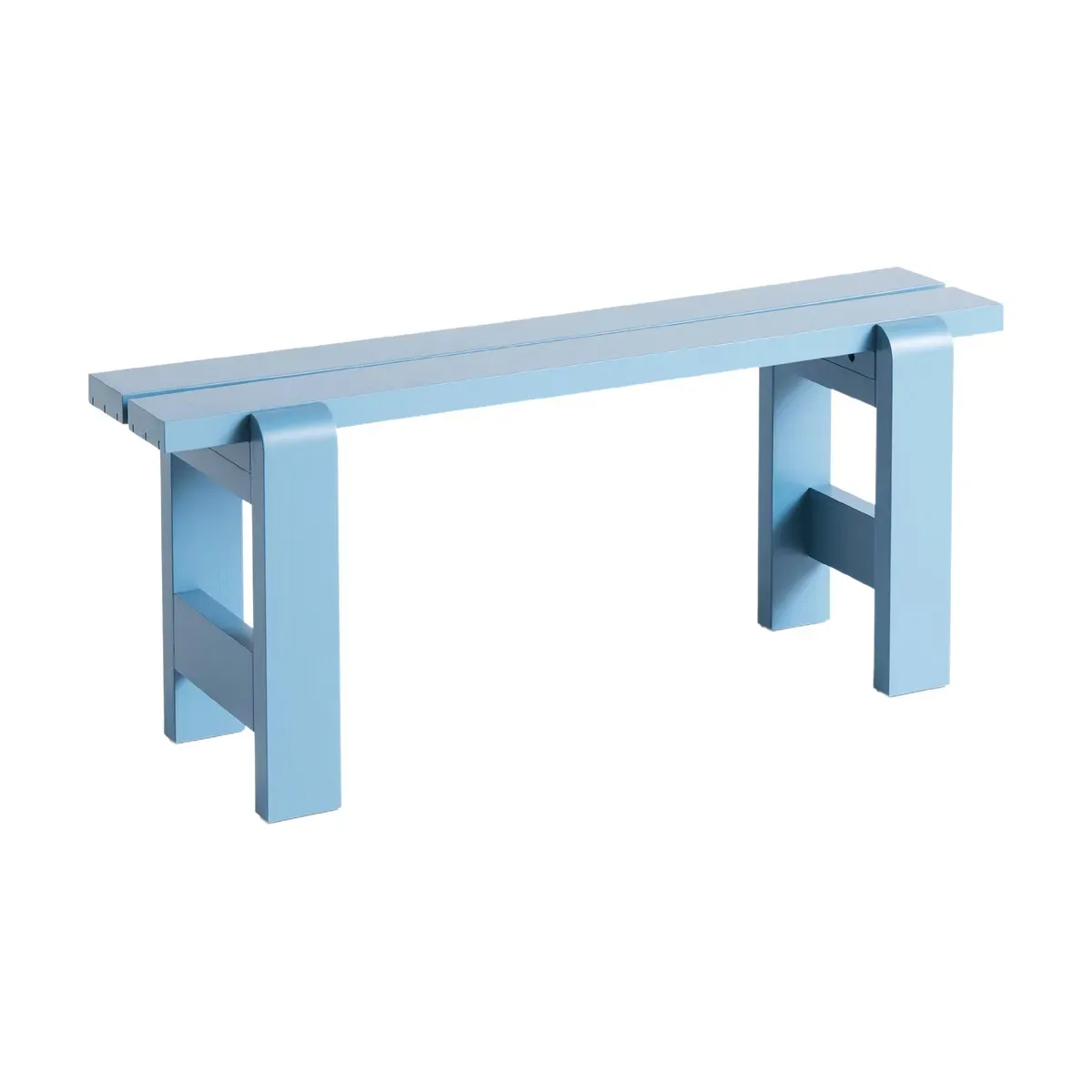 Banc en pin laqué bleu azure 111 x 23 x 45 cm Weekday - Hay