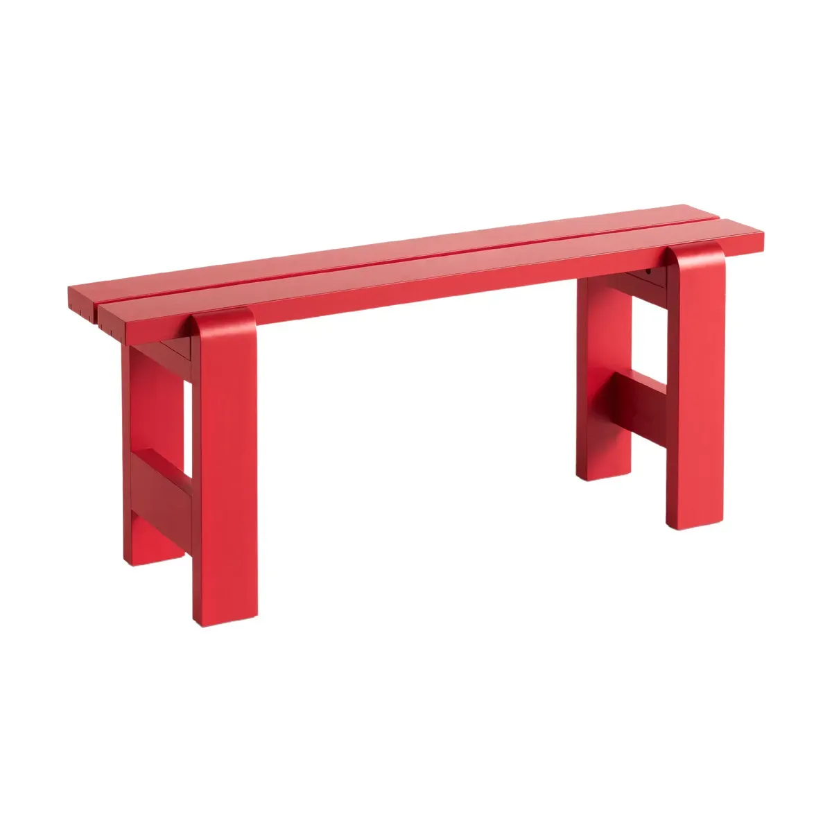Banc en pin laqué rouge 111 x 23 x 45 cm Weekday - Hay