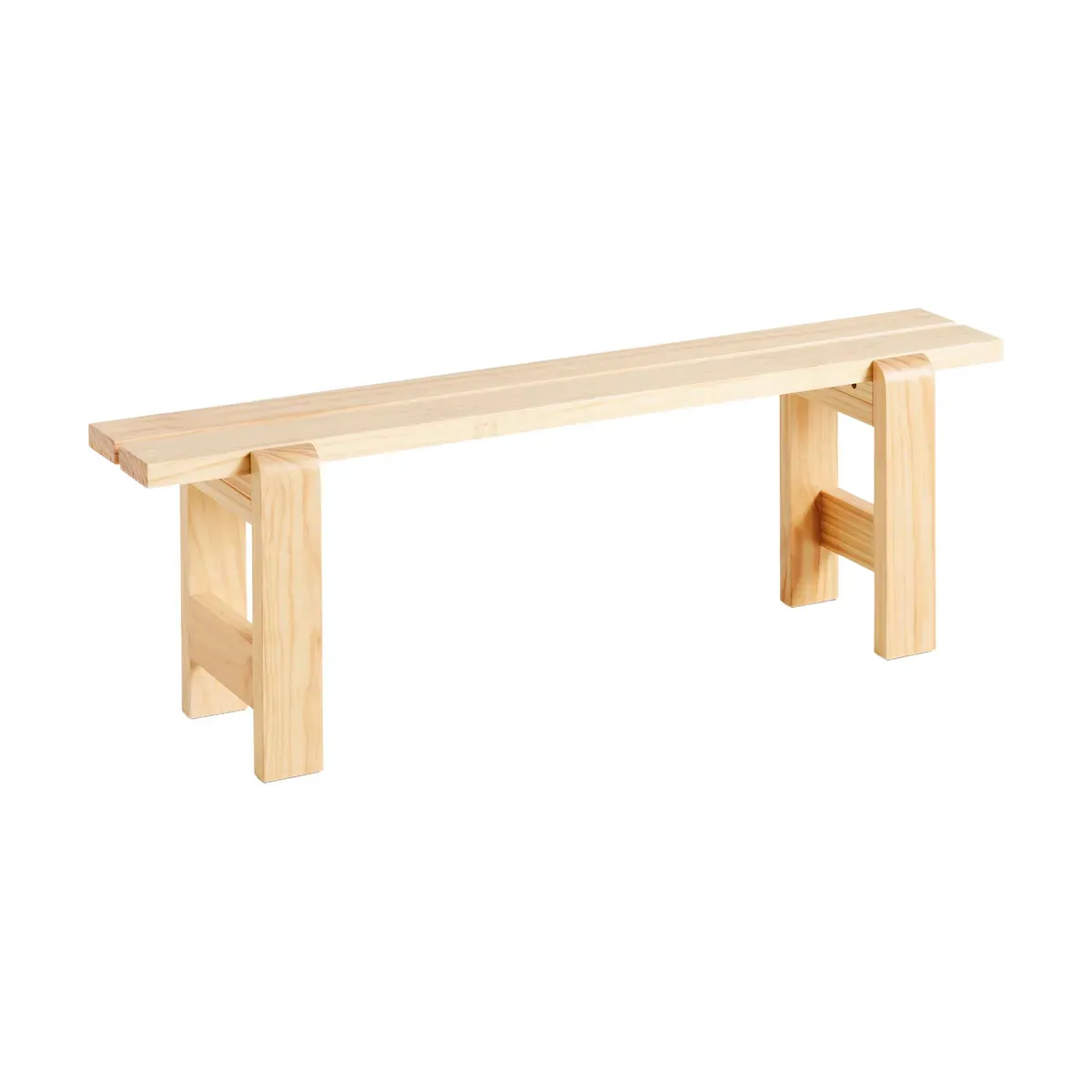Banc en pin laqué 140 x 23 x 45 cm Weekday - Hay