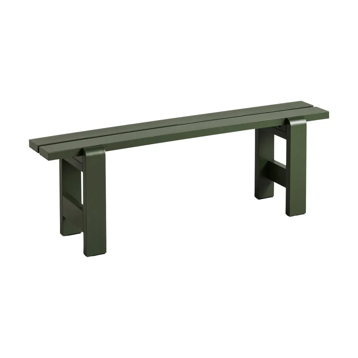 Banc en pin laqué olive 140 x 23 x 45 cm Weekday - Hay