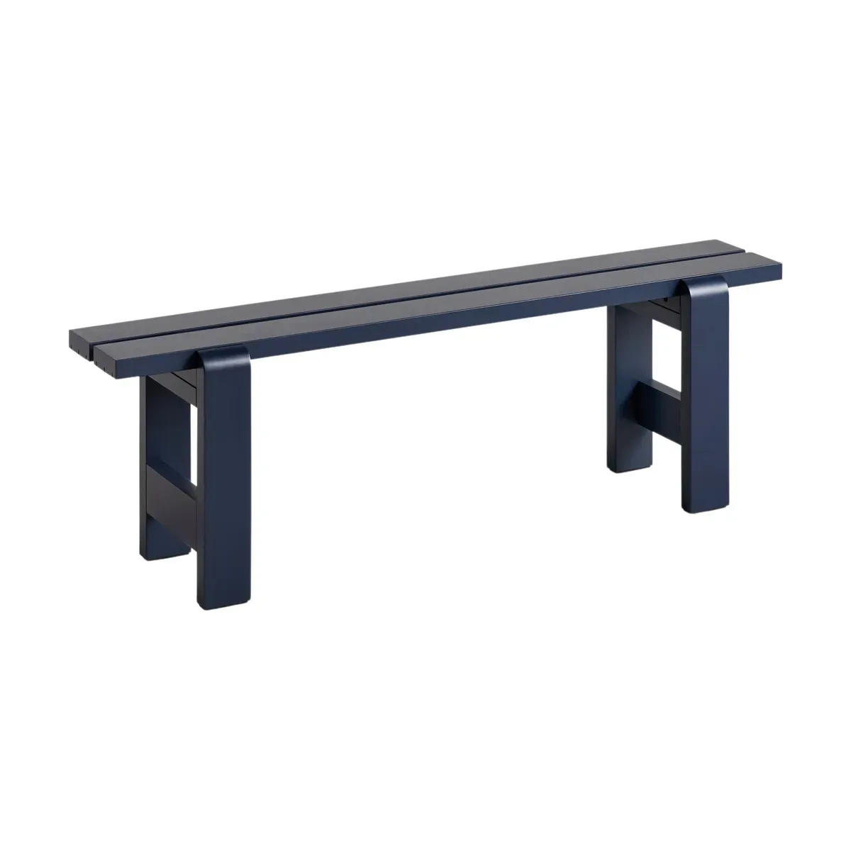 Banc en pin laqué bleu métal 140 x 23 x 45 cm Weekday - Hay