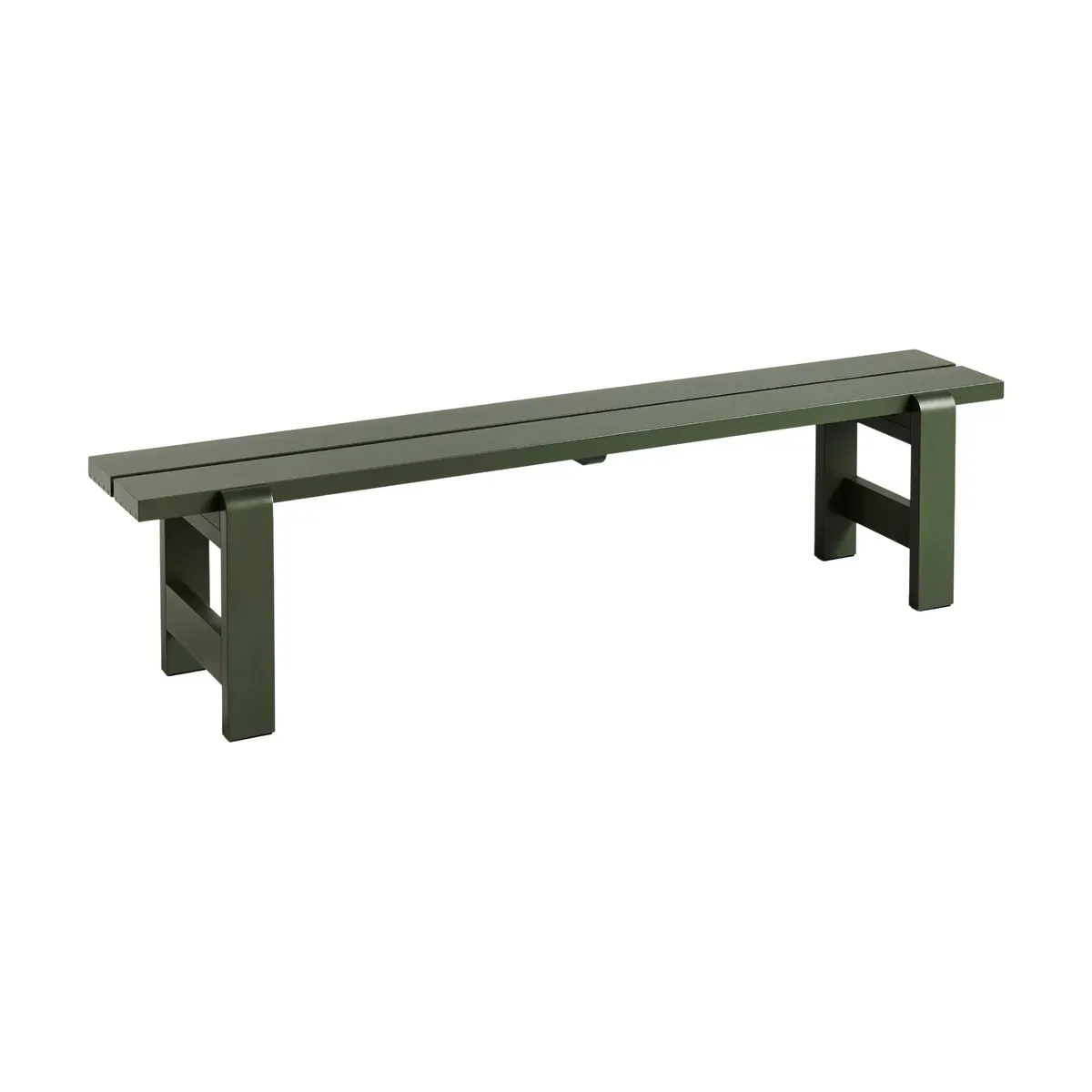 Banc en pin laqué olive 190 x 32 x 45 cm Weekday - Hay
