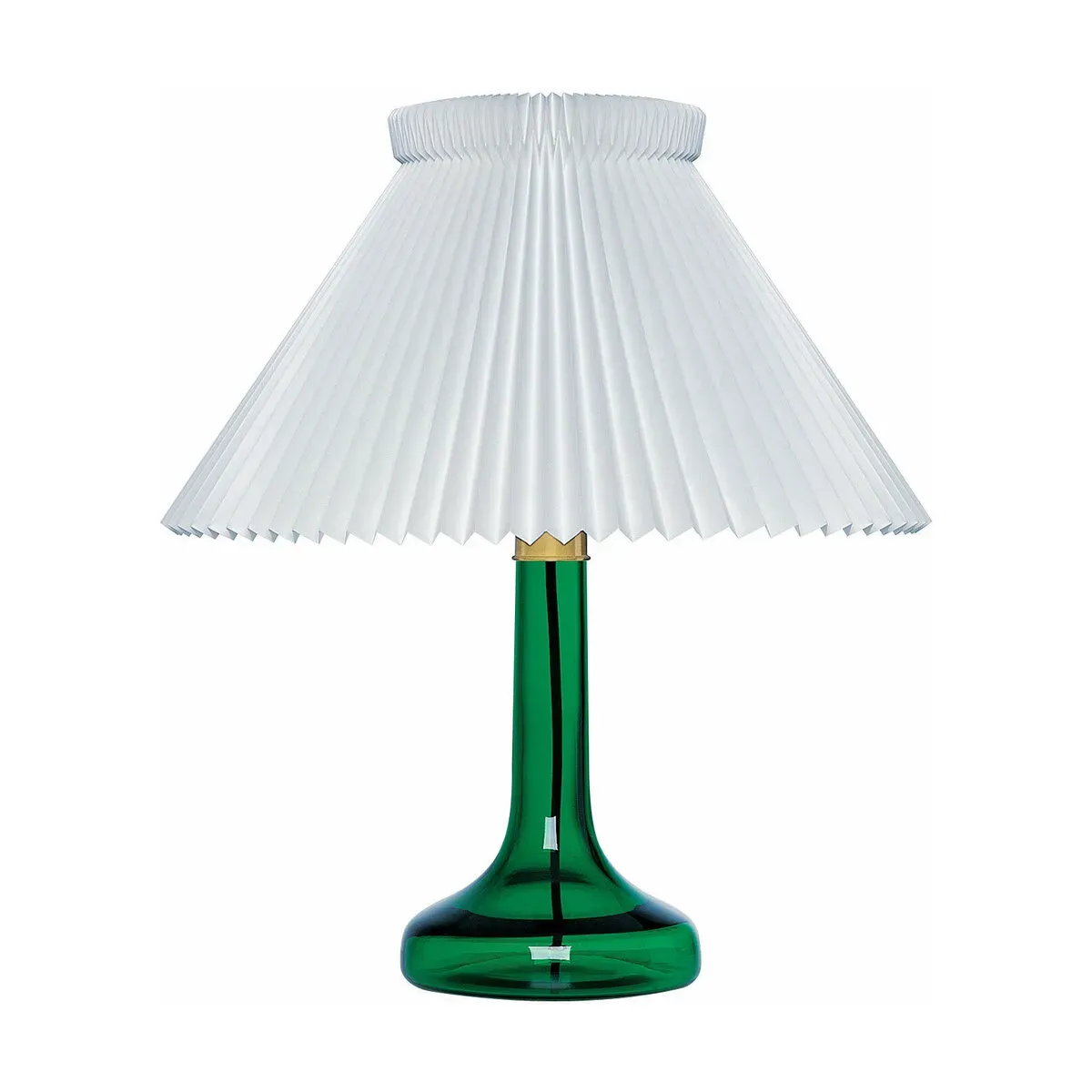 Lampe de table en verre vert avec abat-jour 1-23 343 - Le klint