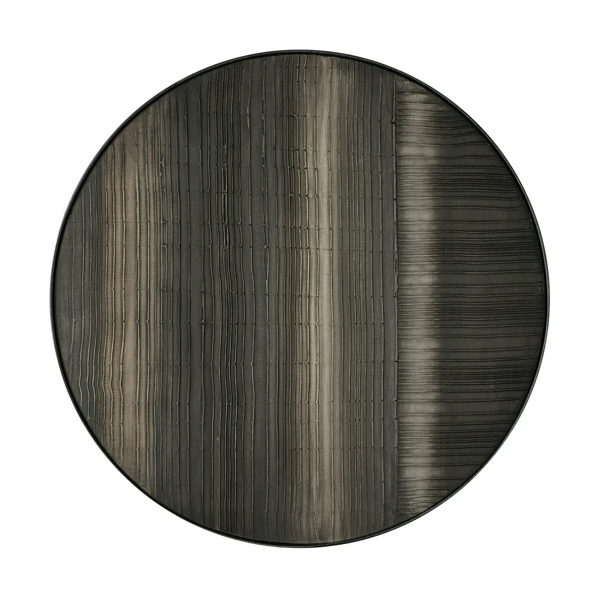 Décoration murale ronde noire 46 cm Layered Clay - Ethnicraft Accessories