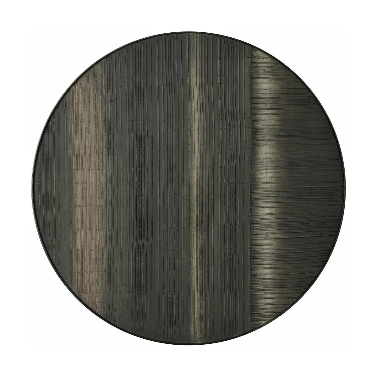 Décoration murale ronde noire 61 cm Layered Clay - Ethnicraft Accessories