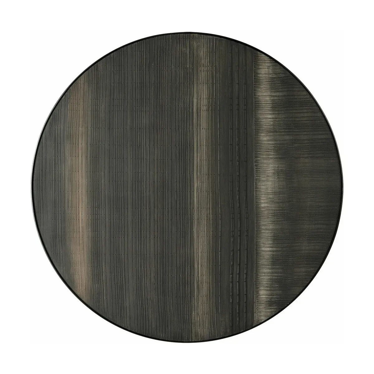 Décoration murale ronde noire 84 cm Layered Clay - Ethnicraft Accessories