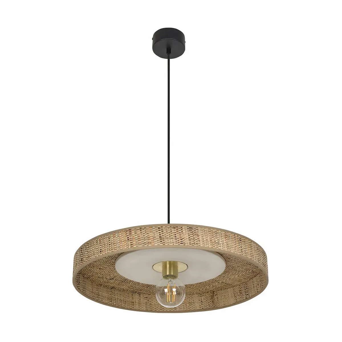 Suspension en fibres naturelles de bana blanc 50 cm Portinatx - Maket set