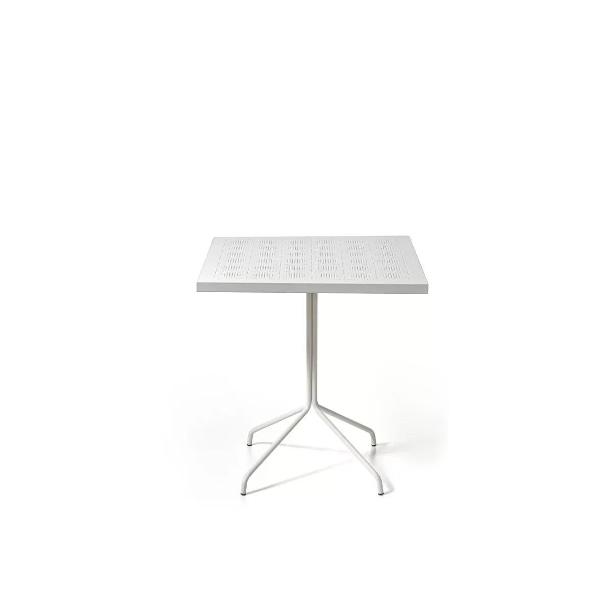 Table carrée de jardin en acier blanche Brise 38 - Gervasoni