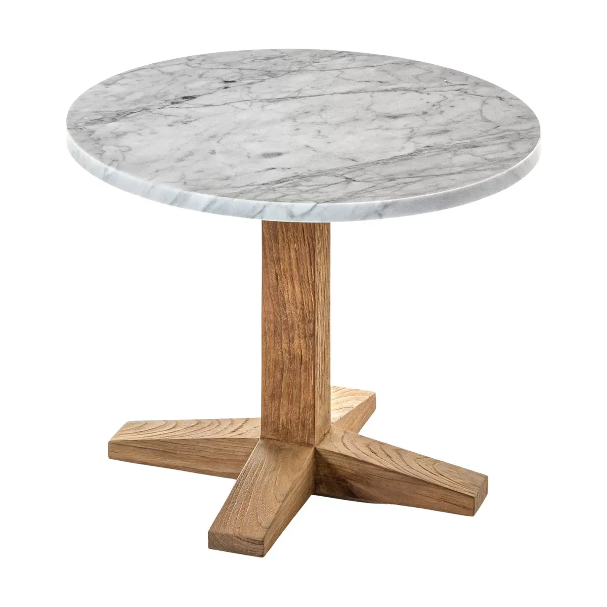 Guéridon en marbre et teck 50 x 40 cm Jeko 40 - Gervasoni