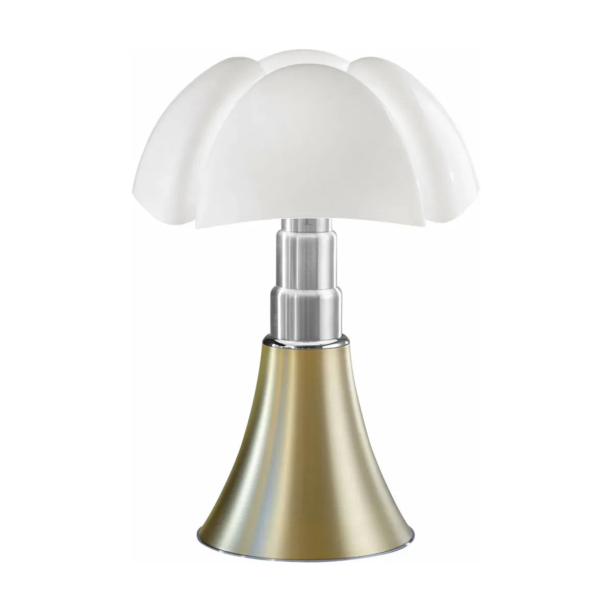 Lampe dimmable en acier laiton satiné 55 x 86 cm Pipistrello 4.0 - Martinelli Luce