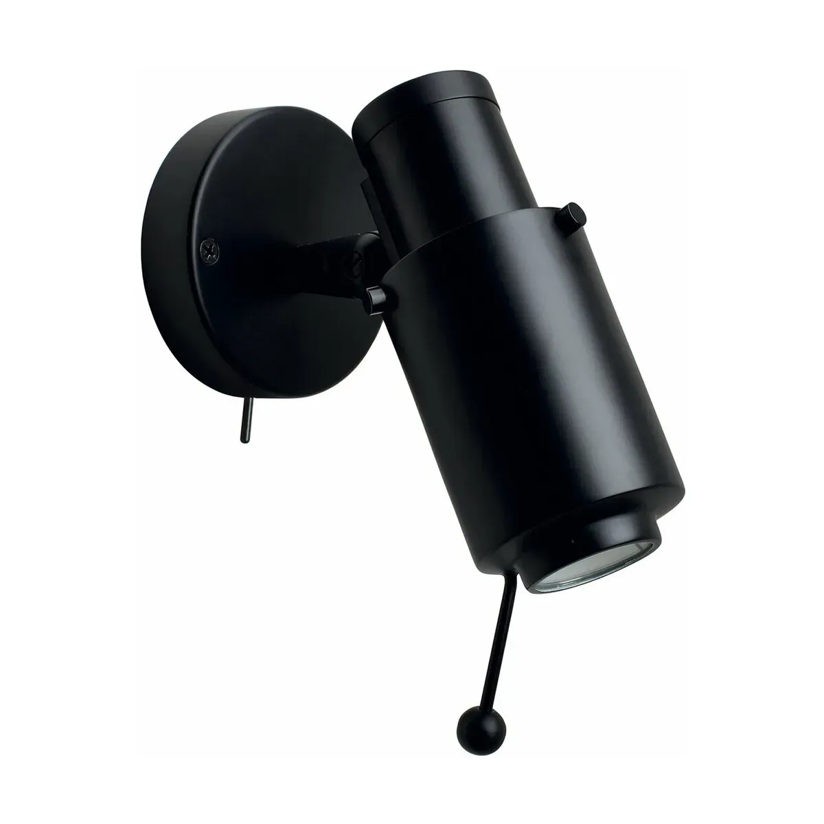 Applique murale en acier noir et tube avec bras BinySpot - DCW Editions