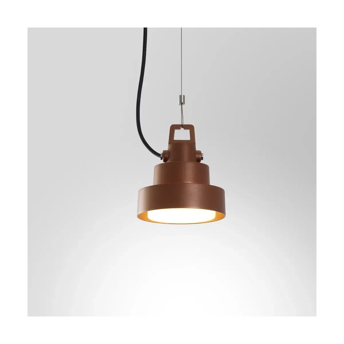 Suspension en aluminium terracotta 16 cm Plaff On - Marset