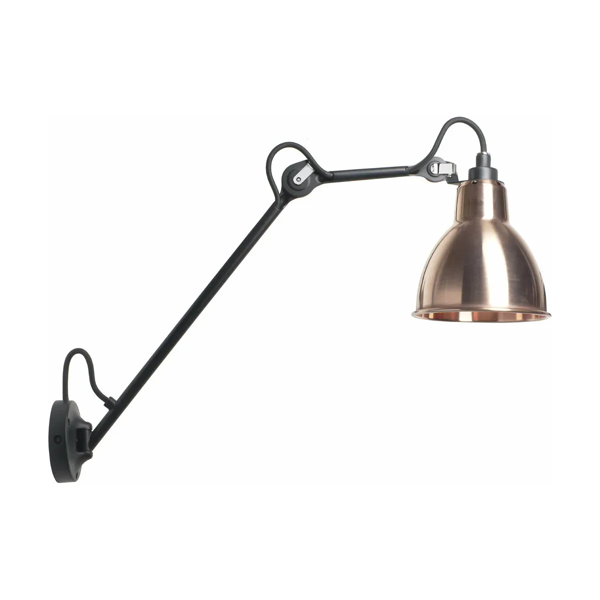 Applique murale avec interrupteur en acier cuivré brut Gras SW 122 - DCW Editions