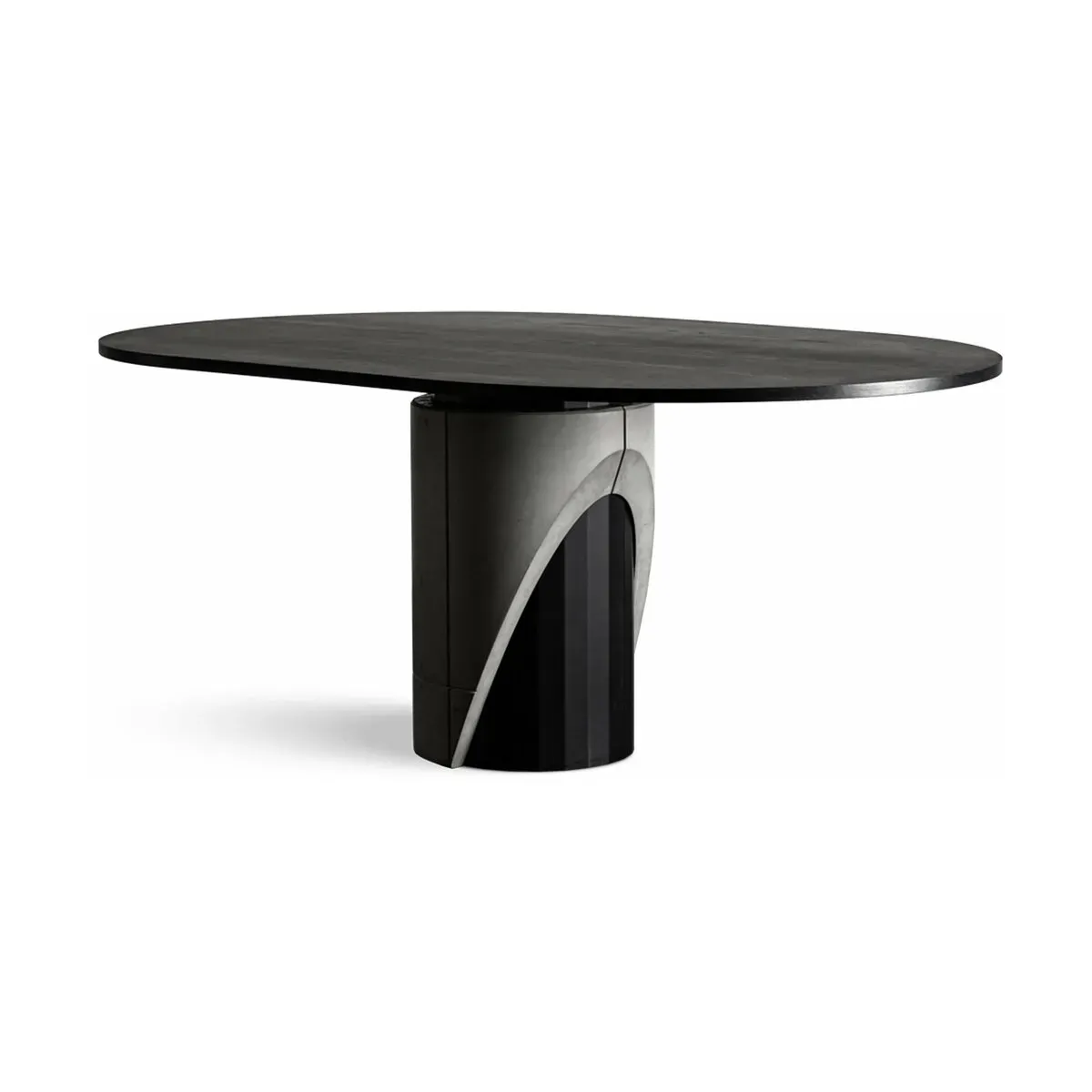 Table à manger ovale Sharp Lyon Béton